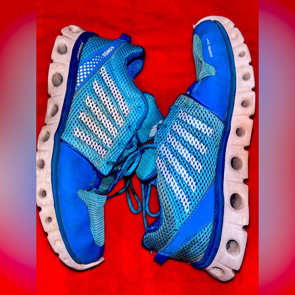 K-Swiss dark and light blue and white women’s tennis shoes size 9